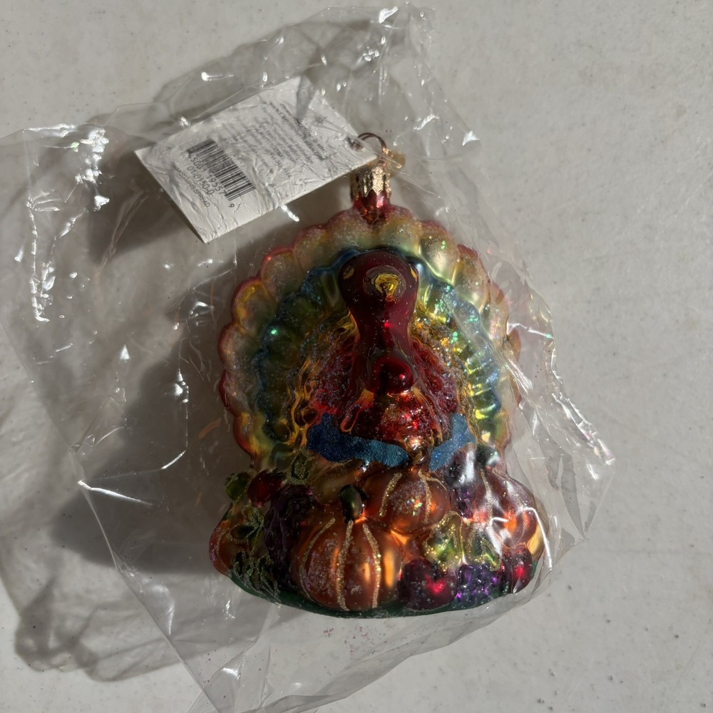 CHRISTOPHER RADKO 2001 TURKEY ORNAMENT THANKSGIVING FALL DECOR